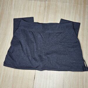 Xersion Womens Grey Capri Athletic Leggings With Attached Skirt Large